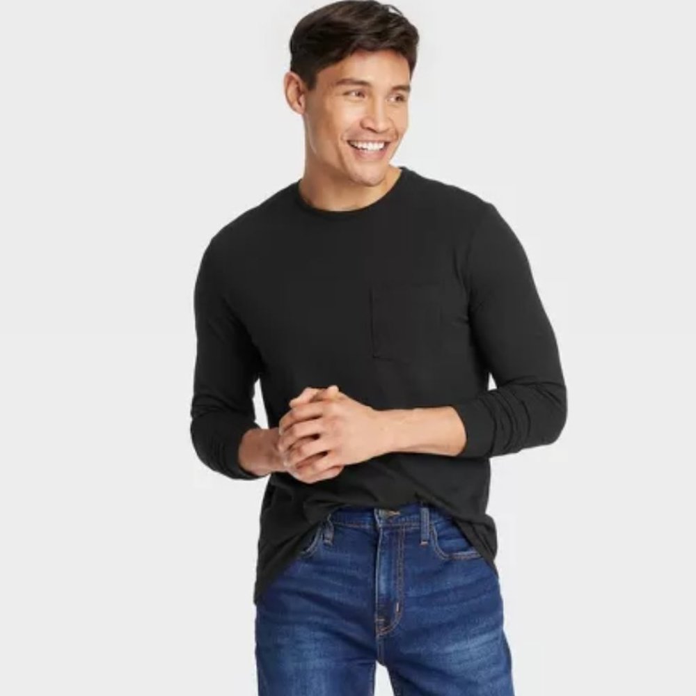 NIP - Men's Textured Thermal Black Shirt - Various Sizes - Goodfellow & Co.